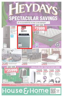 House & Home : Heydays Spectacular Savings (06 February - 19 February 2023), page 1