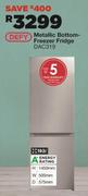 DEFY Metallic Bottom Freezer Fridge - DAC319