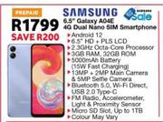 Samsung 6.5" Galaxy A04E 4G Dual nano Sim Smartphone