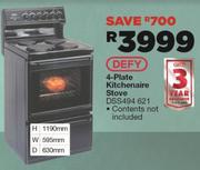 DEFY 4 Plate Kitchenaire Stove - DSS494-621