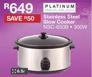 Platinum 6.5L Stainless Steel Slow Cooker NSC-650B
