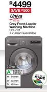 Univa 7Kg Grey Front Loader Washing Machine UFL701