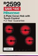 Hisense 60cm 4 Plate Ceran Hob With Touch Control