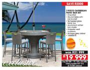 Caribbean 7-Piece Patio Bar Set