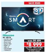 Hisense 50" 3D Smart LED TV-50K390PAD