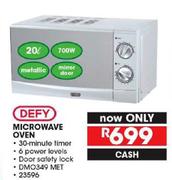 Defy 20Ltr Metallic Microwave Oven DMO349 MET