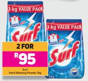 Surf Hand Washing Powder 3kg - For 2
