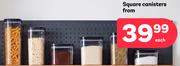 Square Canisters (Priced From)-Each
