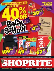Shoprite : Back To School (29 December 2025 - 08 February 2026)