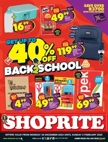 Shoprite : Back To School (30 December 2024 - 02 February 2025)