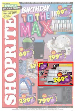 Shoprite : Birthday To The Max (22 August - 8 September 2024), page 1