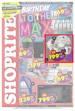 Shoprite : Birthday To The Max (22 August - 8 September 2024), page 1