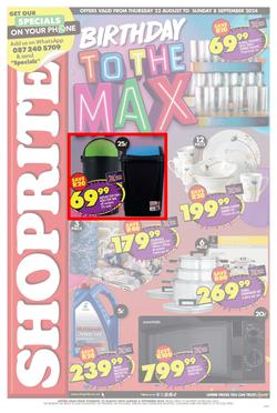 Shoprite : Birthday To The Max (22 August - 8 September 2024), page 1