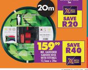 Mr.Gardener Garden Hose With Fittings 12.5mm x 20m