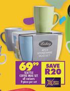 Seattle Coffee Mug 4 Piece-Per Set