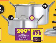 Zebra 13L & 21L Catering Pot Set 2 Piece-Per Set