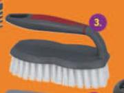 TPR Iron Shaped Scrubbing Brush Red & Grey