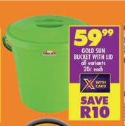 Gold Sun Bucket With Lid All Variants-20L Each