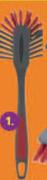 TPR Dish Brush Red & Grey