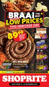 Shoprite : Low Prices This Heritage Day (16 September - 29 September 2024)