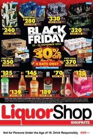 Shoprite Liquor : Black Friday (23 November - 26 November 2023)
