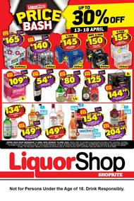Shoprite Liquor Gauteng, Mpumalanga, North West & Limpopo : Price Bash (13 April - 18 April 2022)