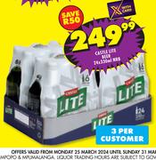 Castle Lite Beer NRB Cans-24 x 330ml