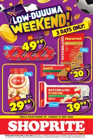 Shoprite : Low-Duuuma Weekend (29 May - 31 May 2026)