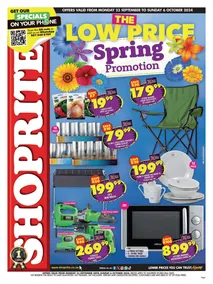 Shoprite : Low Price Spring Promotion (23 September - 06 October 2024)