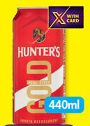 Hunter's Premium Gold/Dry Cider Cans-24 x 440ml
