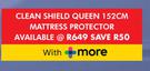 Sealy Clean Shield Queen 152cm Mattress Protector