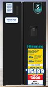 Hisense 541L Side By Side Fridge/Freezer H680SMIB-WD