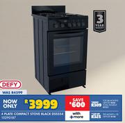Defy 4 Plate Compact Stove Black DSS554 10290187