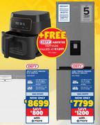 Defy 348L Fridge/Freezer Metallic DAC645 10117052 Free Defy Airfryer 10293530