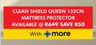 Sealy Clean Shield Queen 152cm Mattress Protector 