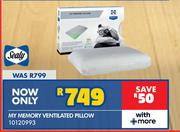 Sealy My Memory Ventilated Pillow 10120993