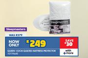 Sleepmasters Queen 152cm Quilted Mattress Protector 10119640