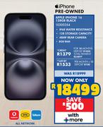 Apple iPhone 16 128GB Black Smartphone (Pre-Owned)