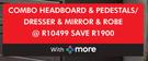 Albany Headboard & Pedestals/Dresser & Mirror & Robe-Combo