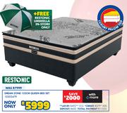 Restonic Dream Zone 152cm Queen Bed Set 10303479 Free Restonic Umbrella