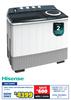 Hisense 16Kg Twin Tub Washer WSDE163 10118059