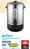 Orion 15Ltr Stainless Steel Water WU 1503 10304505