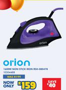 Orion 1600W Non Stick Iron RSH-080478 10304488