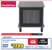 Steel & Rose Onyx Grey Pedestal 10318525