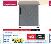 Steel & Rose Glacier Grey Pedestal 10318506