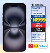 Apple iPhone 16 128GB Black 10300354
