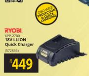 Ryobi 18V Li-Ion Quick Charger XPP-2700