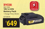 Ryobi 18V Li-Ion Battery Pack XB-1500