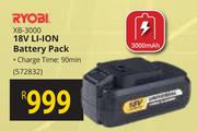 Ryobi 18V Li-Ion Battery Pack XB-3000