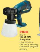 Ryobi 18V Li-Ion Spray Gun XSG-18-Each